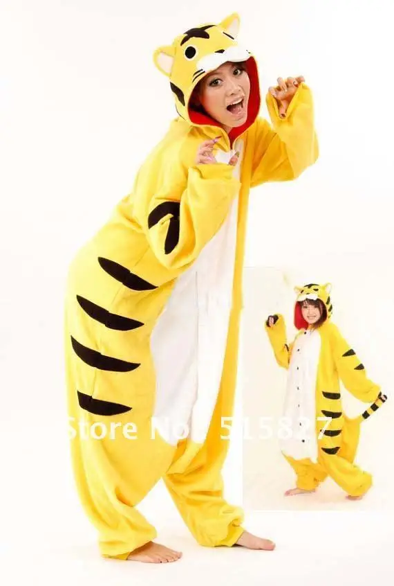 Новый взрослых животных тигр пижамы комплект для сна Onesie Пижама Мужская