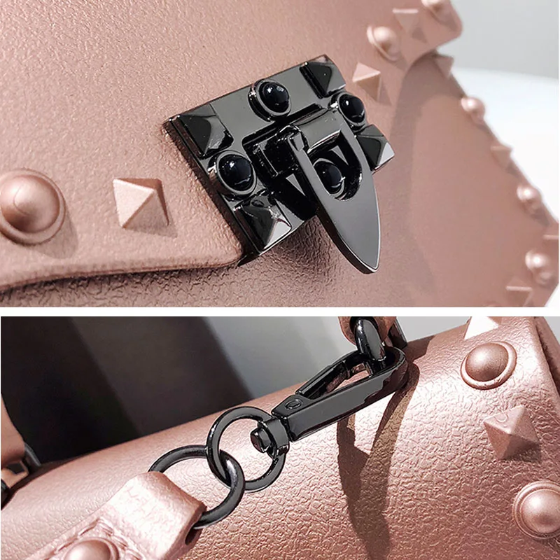 Желейные сумки для женщин одноцветная модная сумка мессенджер с заклепками