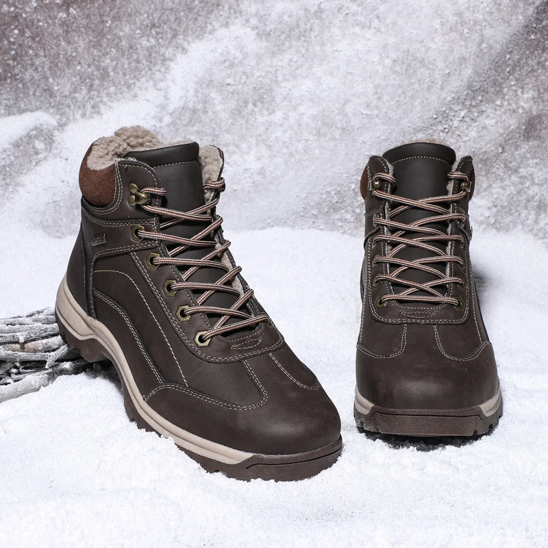 Fotwear/Мужская Рабочая обувь Мужские уличные зимние меховые ботинки с