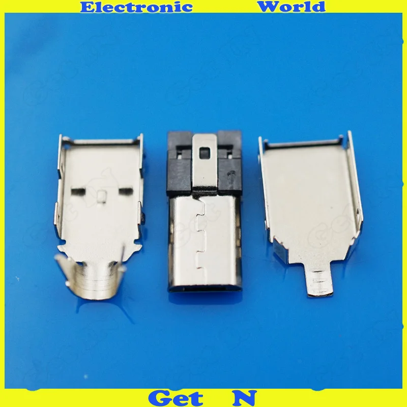 5 контактов штекер Micro USB разъем металлический корпус удлиненный DIY сварочный