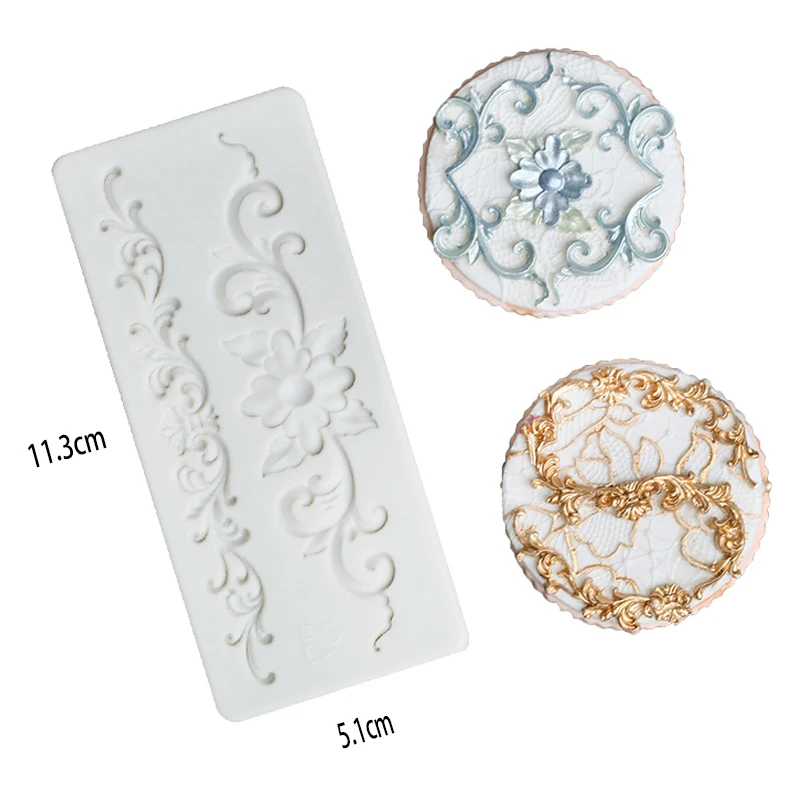 Силиконовая форма Роза Дамаск расцвета кружева помадка торт MoldMoulds формочки для