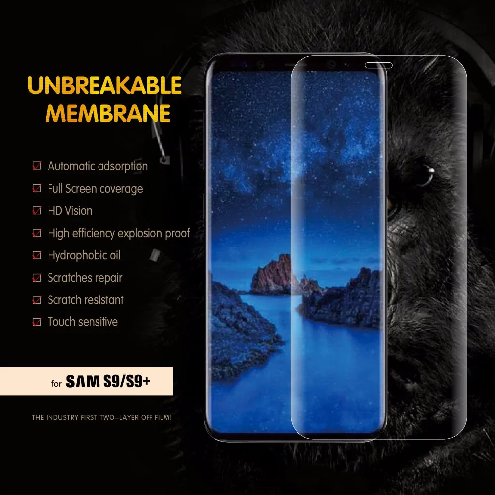 2 шт. мягкая Гидрогелевая Защита экрана для Samsung S10 S9 S8 Plus Защитная пленка жидкого