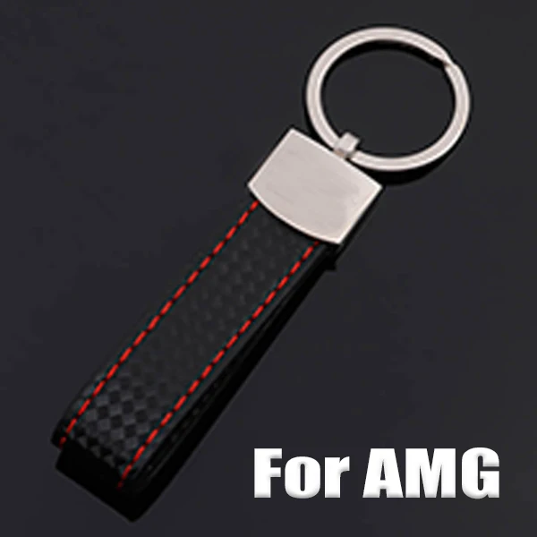 For AMG Новое поступление, автомобильный брелок из искусственной кожи, автомобильные кольца для Benz AMG M Tech M Sport Sline Rs R M3 M5 X1 X3 E60, автомобильный брелок, подарок - Название цвета: For AMG