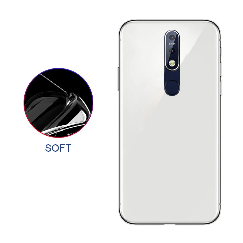 Suitable For Nokia X5 mobile phone protective shell anti-fall simple transparent jacket soft |