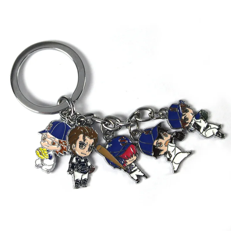 Брелок с аниме персонажем Sawamura Eijun Kominato Haruichi Miyuki Kazuya, модный Забавный металлический брелок с персонажами мультфильмов