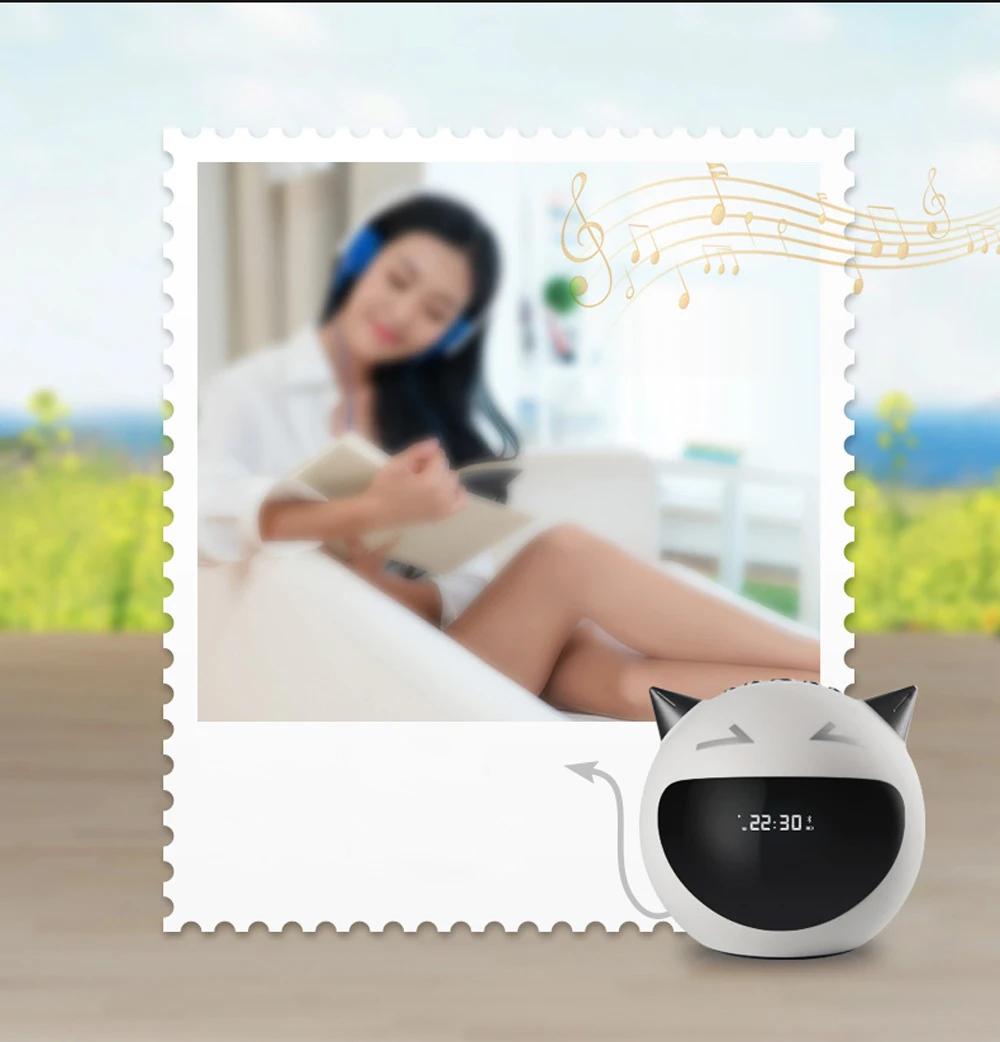 Bocina Bluetooth динамик FM радио Будильник портативный динамик s Часы светодиодный часы для детей милый мини-бумбокс Devil caixa de som