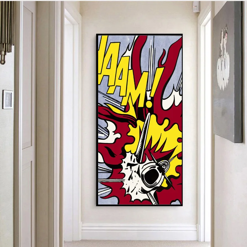 Roy Lichtenstein 57 RELIABLI ART Roy Lichtenstein абстрактные плакаты поп-арт Картина на холсте настенные картины для гостиной большой размер без рамки - Цвет: Roy Lichtenstein 57