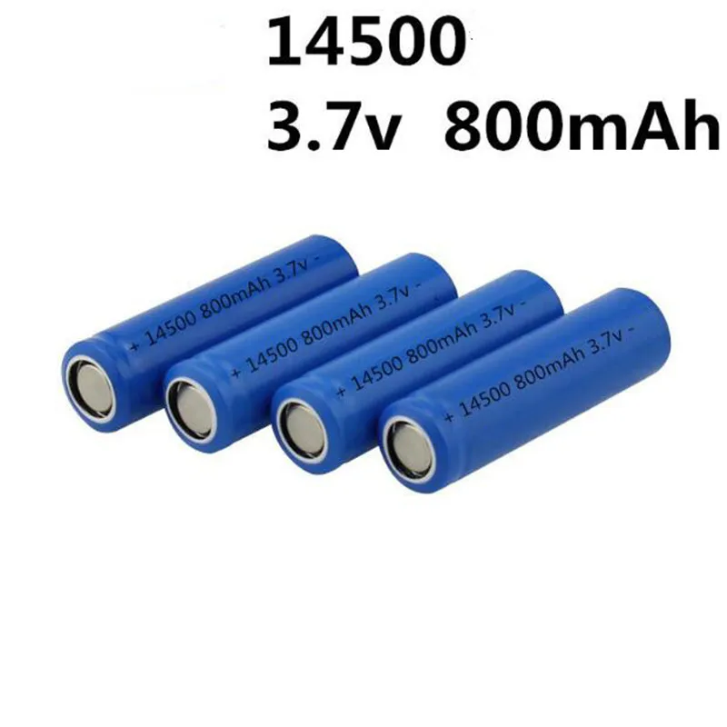 Бесплатная доставка 2 шт 14500 батарея высокой емкости 3 7 v 800mah литий ионная