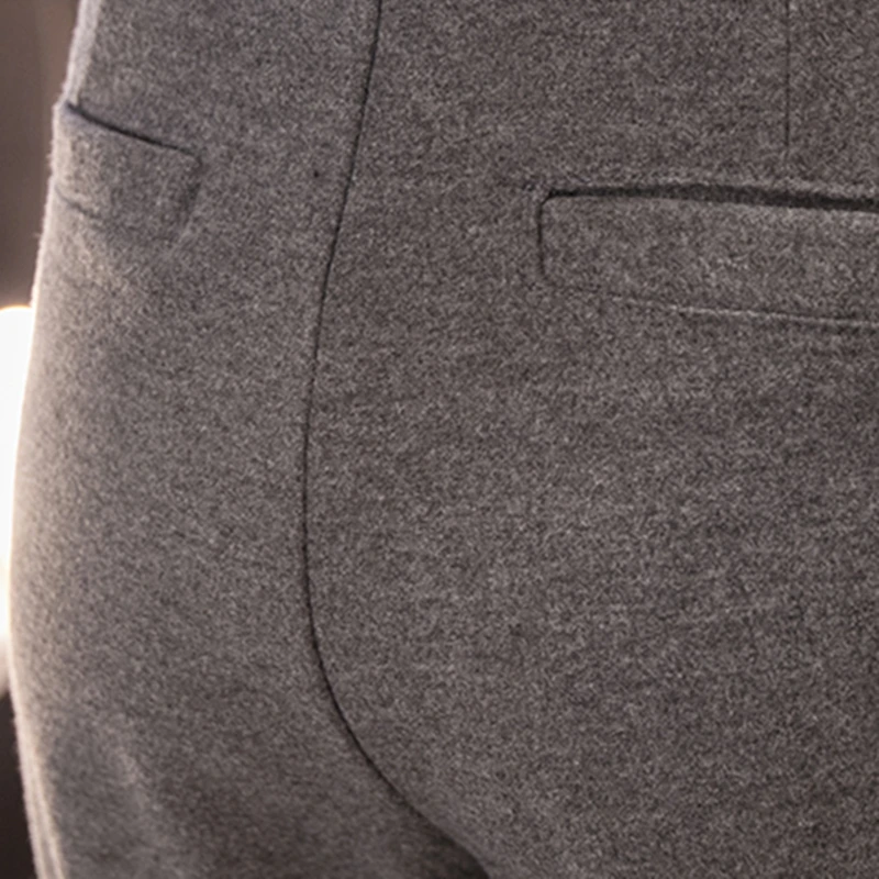 Брюки для женщин 2020 осень зима толстые шерстяные брюки с высокой талией размера