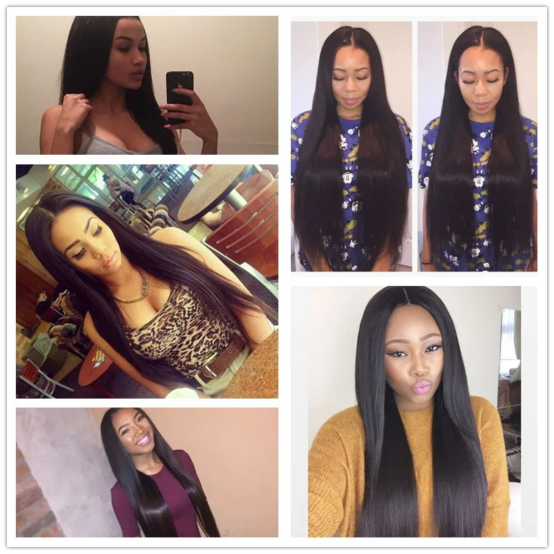 4x4 Кружева Фронтальная Закрытие С Пучками Бразильский Девственные Волосы