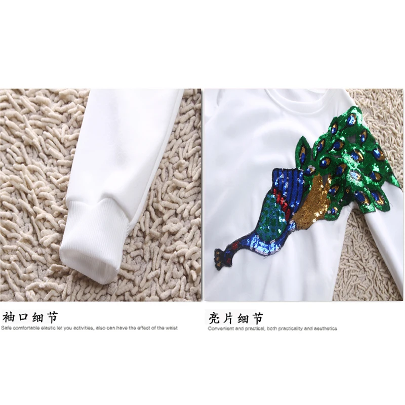 Весна и Осень Новый корейский стиль Круглый воротник Бег костюм студентка свитер