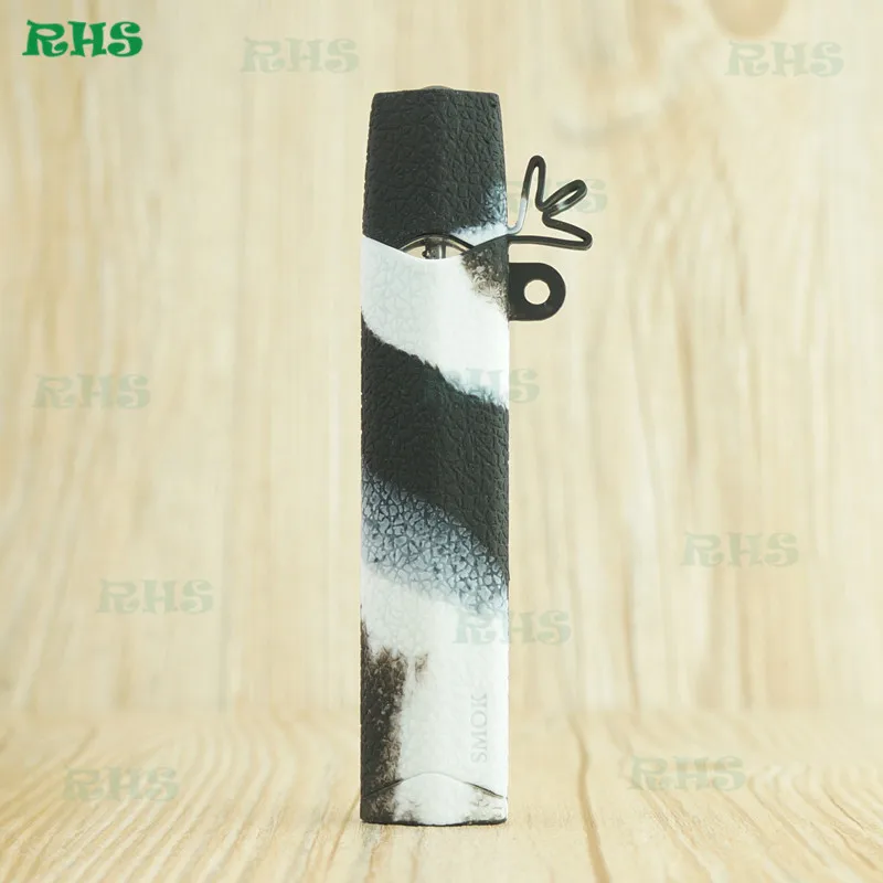 black white 2 шт RHS Smok Infinix силиконовый защитный чехол кожаный чехол щит наклейка обёрточная Изысканная - Цвет: black white