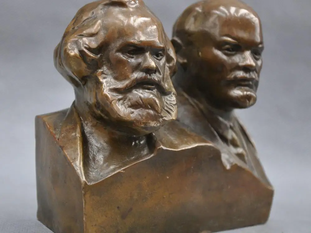 6 ''Великий коммунистический Маркс и Ленин Бюст Бронзовая статуя|statue bronze|statue