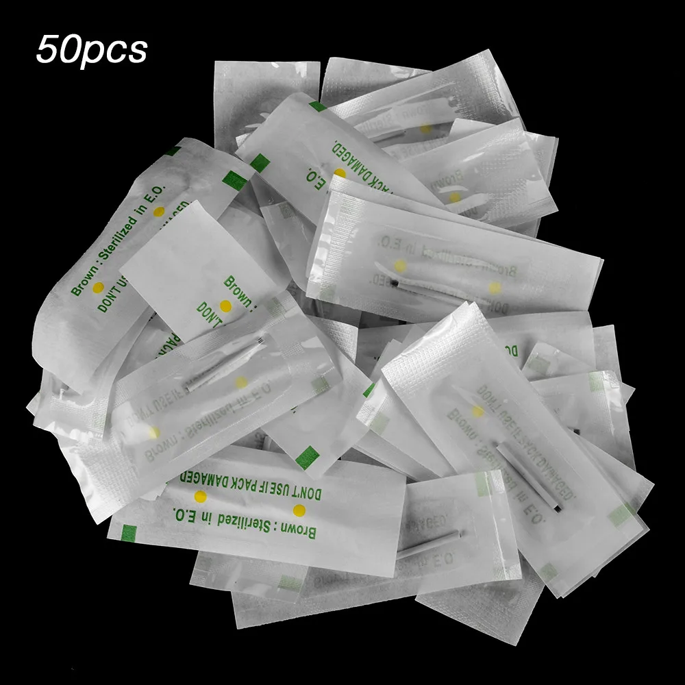 

50 . R18 18 Pin Agulha De Tatuagem Laminas Para Tebori
