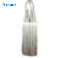 your style synthetic 150cm long straight cosplay wigs for women white and multi color high temperature fiber