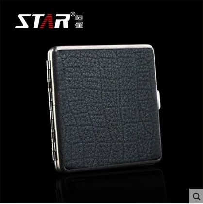 Мужской Ультратонкий Автоматический Металлический футляр для сигарет 20