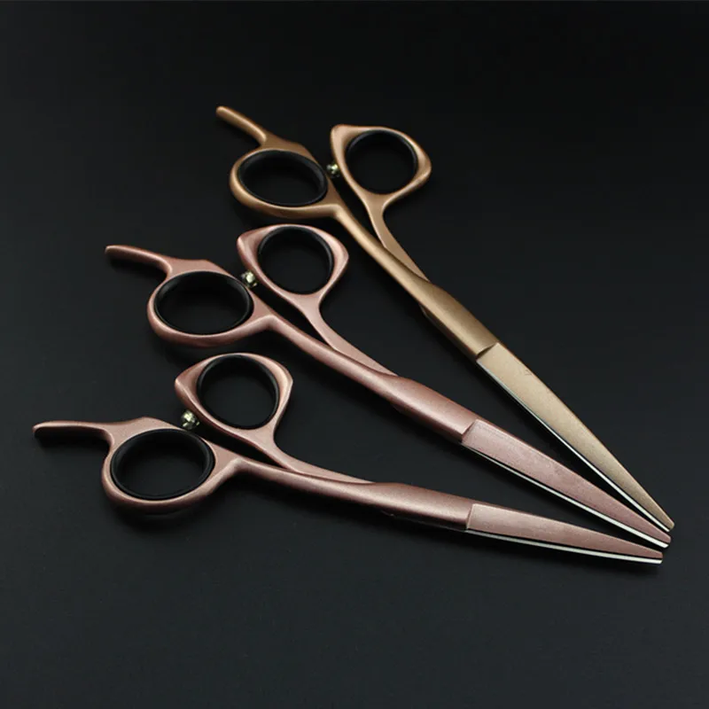 

professional japan 440 steel 5 5.5 6 inch gold hair scissors cutting barber makas haircut scissor shears hairdressing scissors
