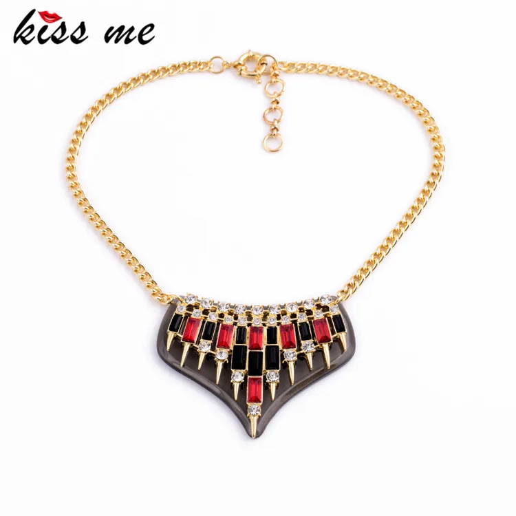 Уникальный блестящий кулон с кристаллами модное ожерелье асессориос Para Mulher KISS ME