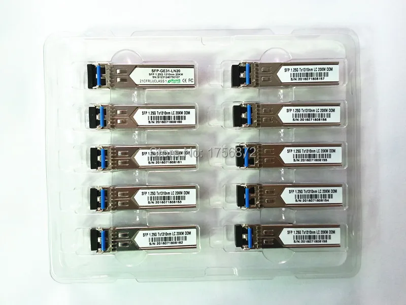 Free Shipment 10 pcs/lot SFP Fiber Optic Transceiver 1000BASE-LX MINI-GBIC modules Compatible for CISCO glc-lh-sm | Мобильные