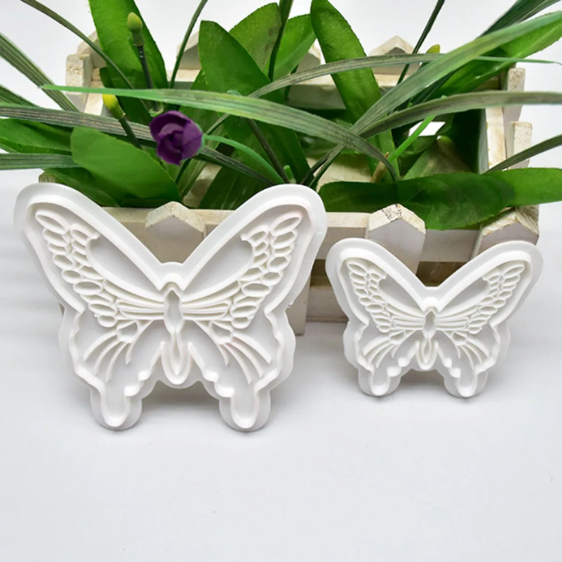 Мода 2 шт./компл. бабочка печенья Плунжерные резаки плесень украшение торта