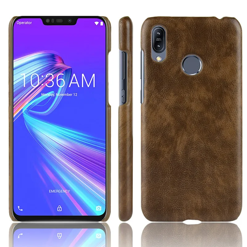 Жесткий кожаный чехол для Asus Zenfone Max M2 ZB633KL Pro ZB631KL ZB 633KL 631KL |