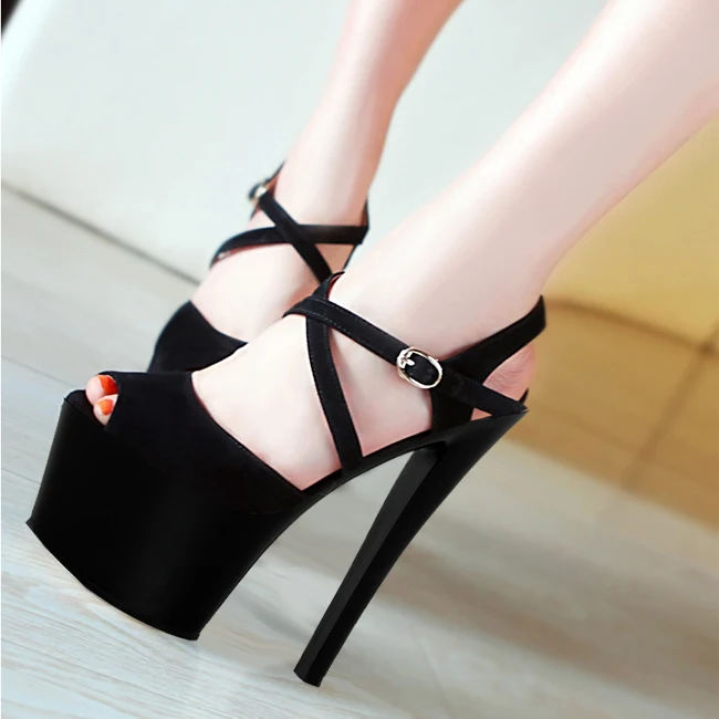 Characteristics of glass with, bind package with cross the lovely princess party 17-18 cm high heels sandals Dance Shoes