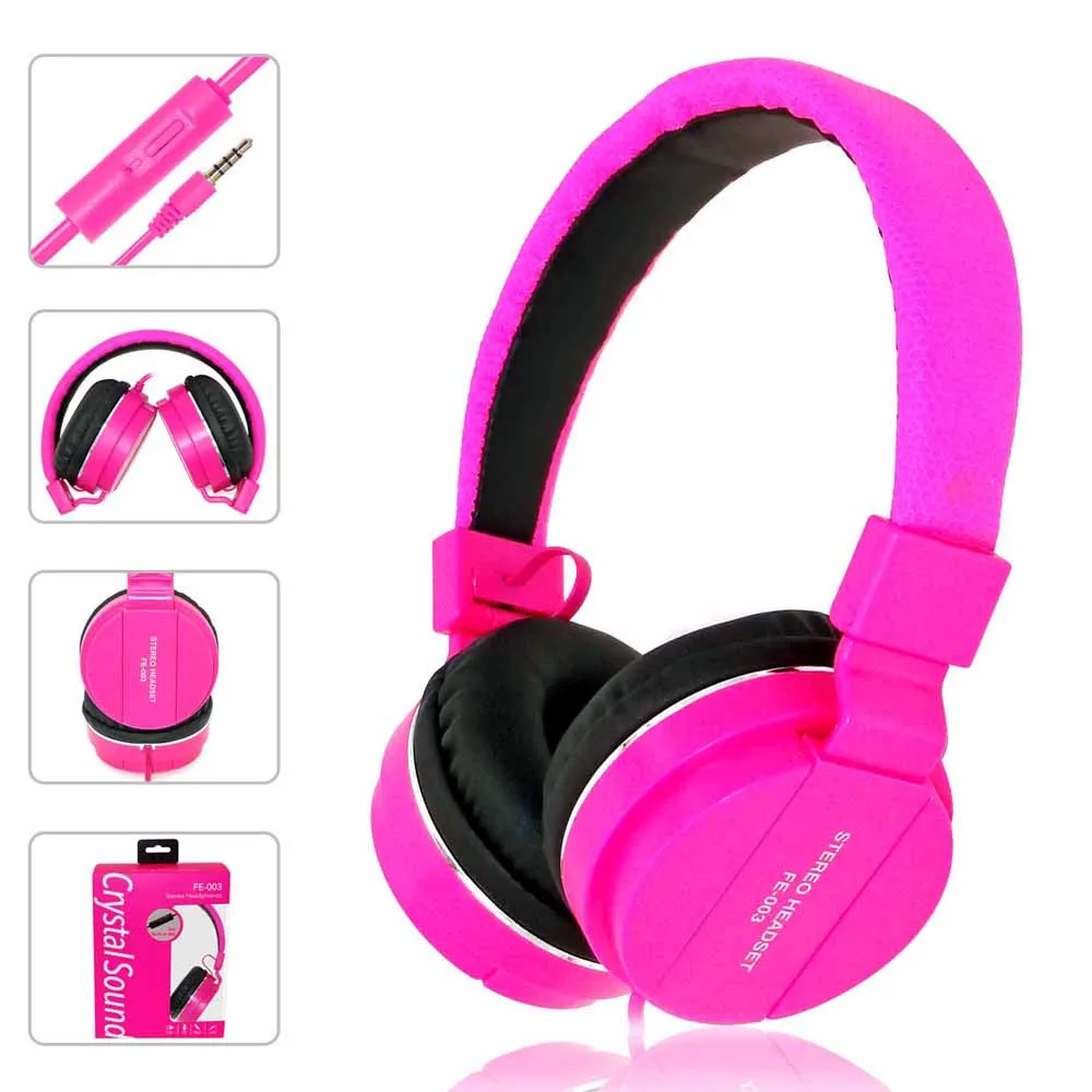 Портативные проводные наушники Hi Fi Компьютерная гарнитура с микрофоном и