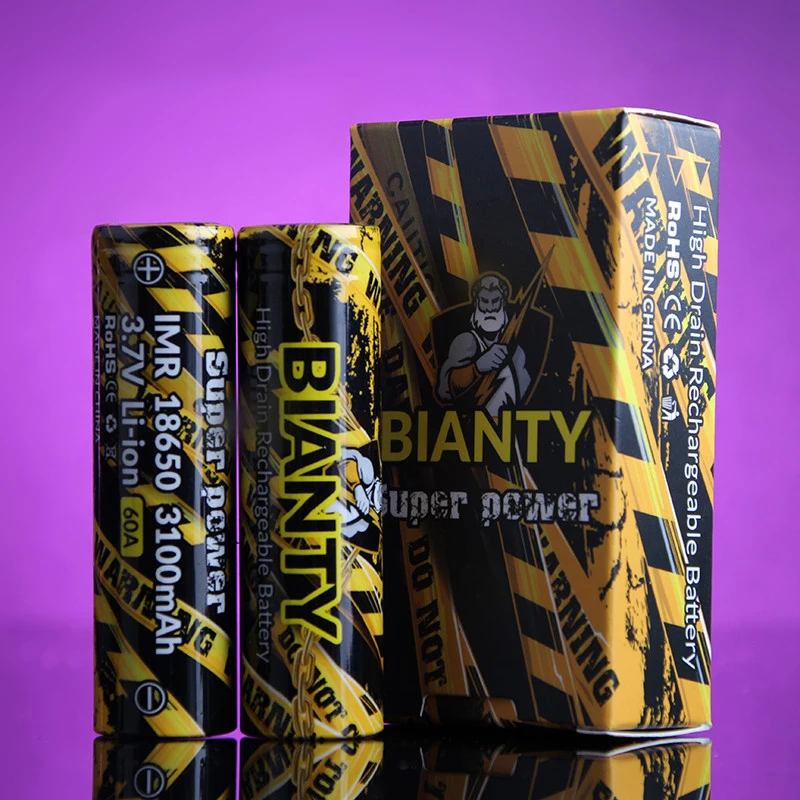 2 шт. супер мощный аккумулятор BIANTY 18650 3 7 V 3100mah 60A перезаряжаемый литий-ионный блок