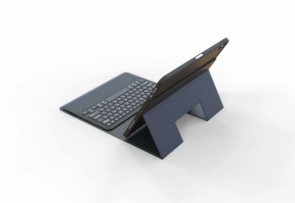 3в1 Беспроводная Bluetooth клавиатура Folio Stand Роскошный кожаный чехол + 1x Защита экрана