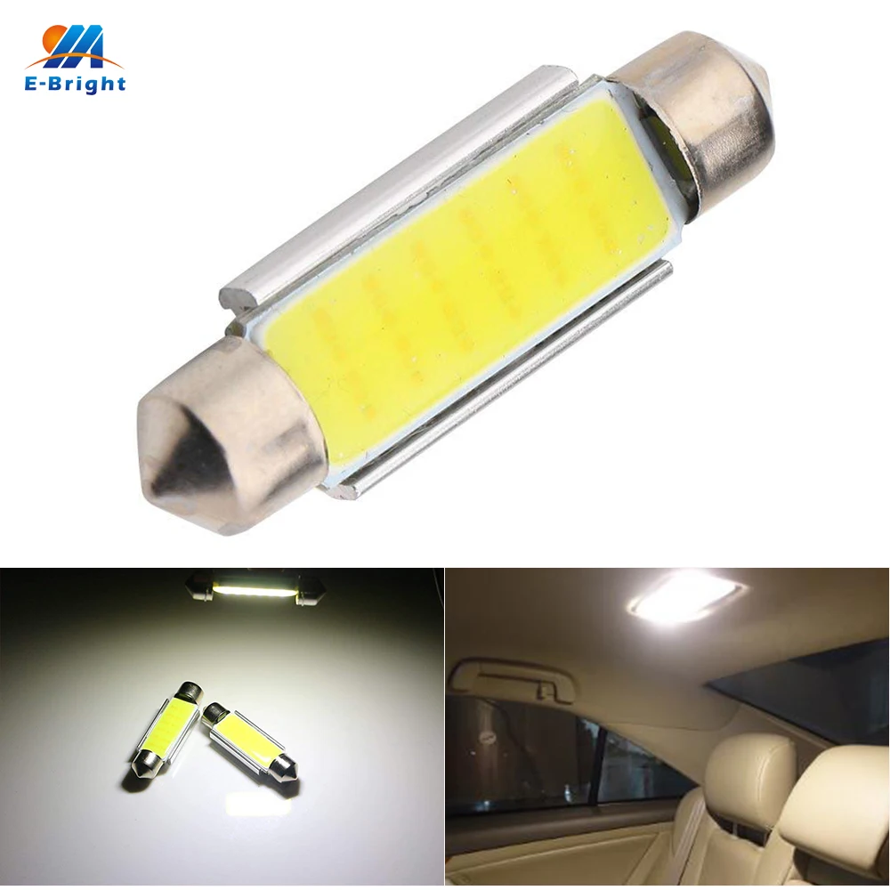 100 шт. C5W Светодиодные CANBUS Festoon 36 мм 39 41 COB 12 SMD DC В 6500k безошибочные купольные лампы