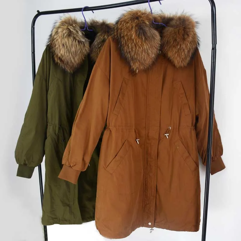 Winter Jacket Women 2018 Brand Real Raccoon Fur Collar Hooded Down Parka Female Outwear For Women's Warm Slim Jackets And Coats | Женская