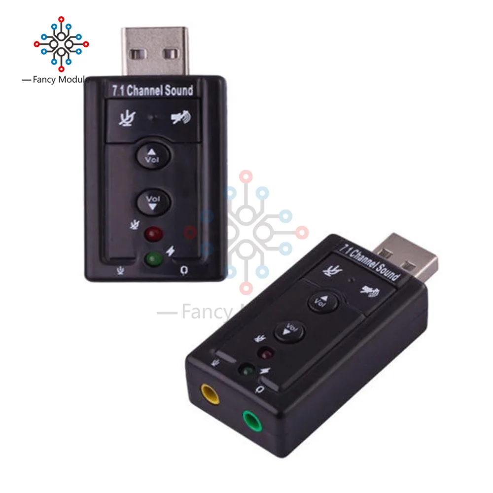 Внешняя мини звуковая карта USB 2 0 7 1 каналов 3D виртуальное аудио микрофон адаптер