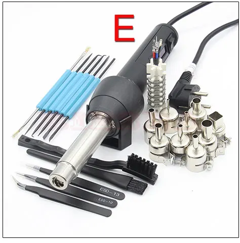 YI HUA 8858-I 8858 220 V/110 V EU/US 650W lcd Регулируемая электронная Тепловая фена паяльная станция IC SMD BGA - Цвет: E