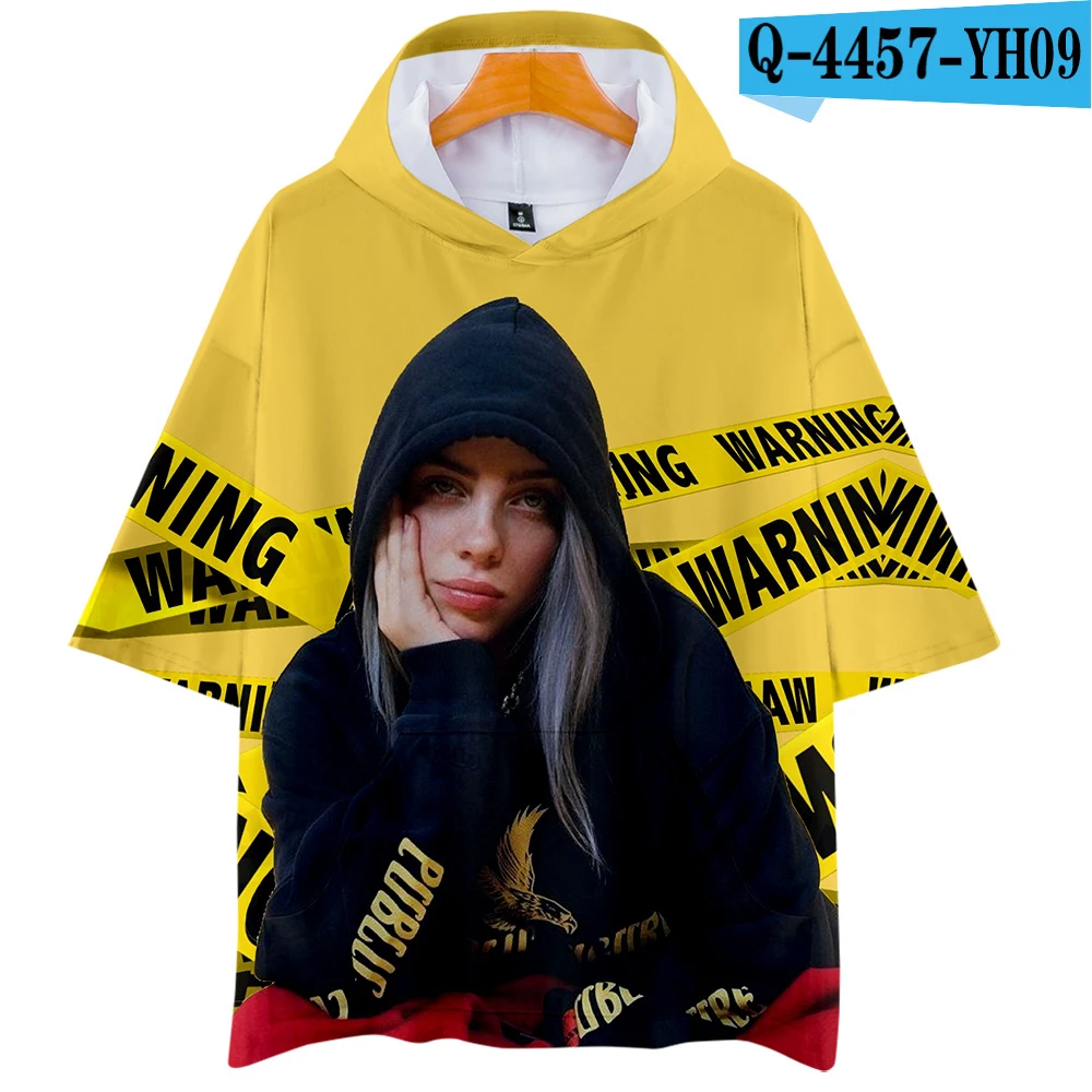 Frdun Tommee 3D Billie Eilish Летние повседневные футболки Женская/мужская летняя одежда горячая Распродажа kpops с коротким рукавом размера плюс - Цвет: Розовый