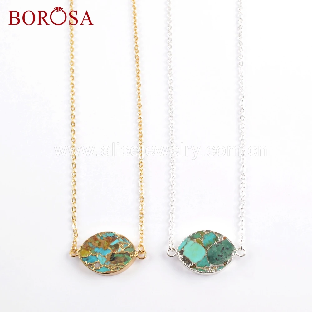 BOROSA 5 шт. модный маркизный золотой гальванизированный натуральный бирюзовый