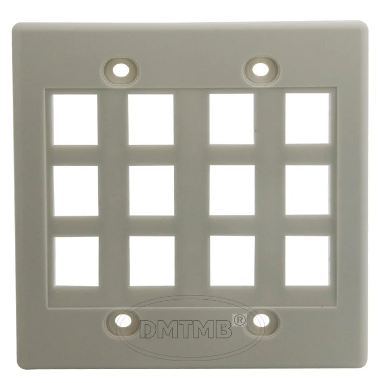 Настенная плита keystone с 12 портами 120X120 мм и серого цвета|wall plate|keystone wall platekeystone |