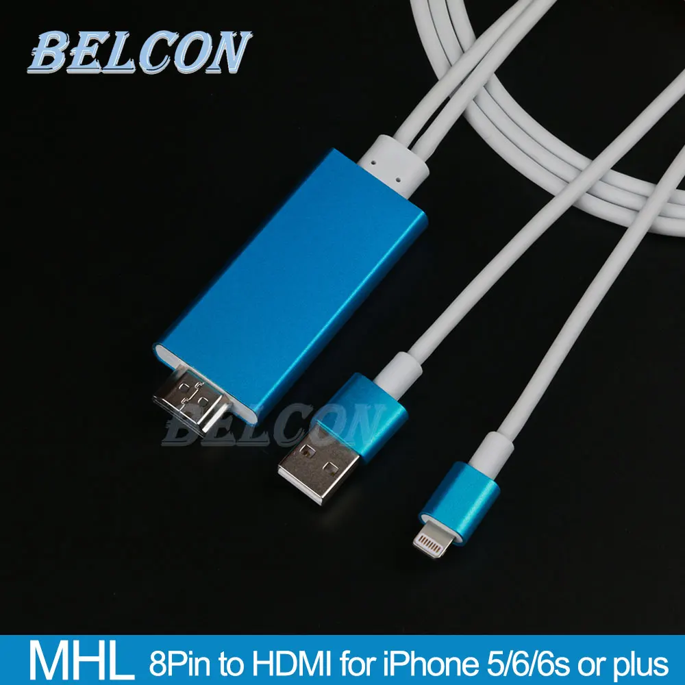 Новейший Высококачественный кабель hdmi 2 м 8 контактный HDMI для iPhone 5 6 6S Plus поддержка