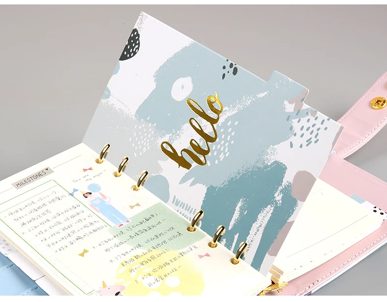 Never Memphis Notebook Journals Label Filler Pages A6 Planner Index Dividers for Filofax Dokibook Spiral Notebooks 6 Sheets/set