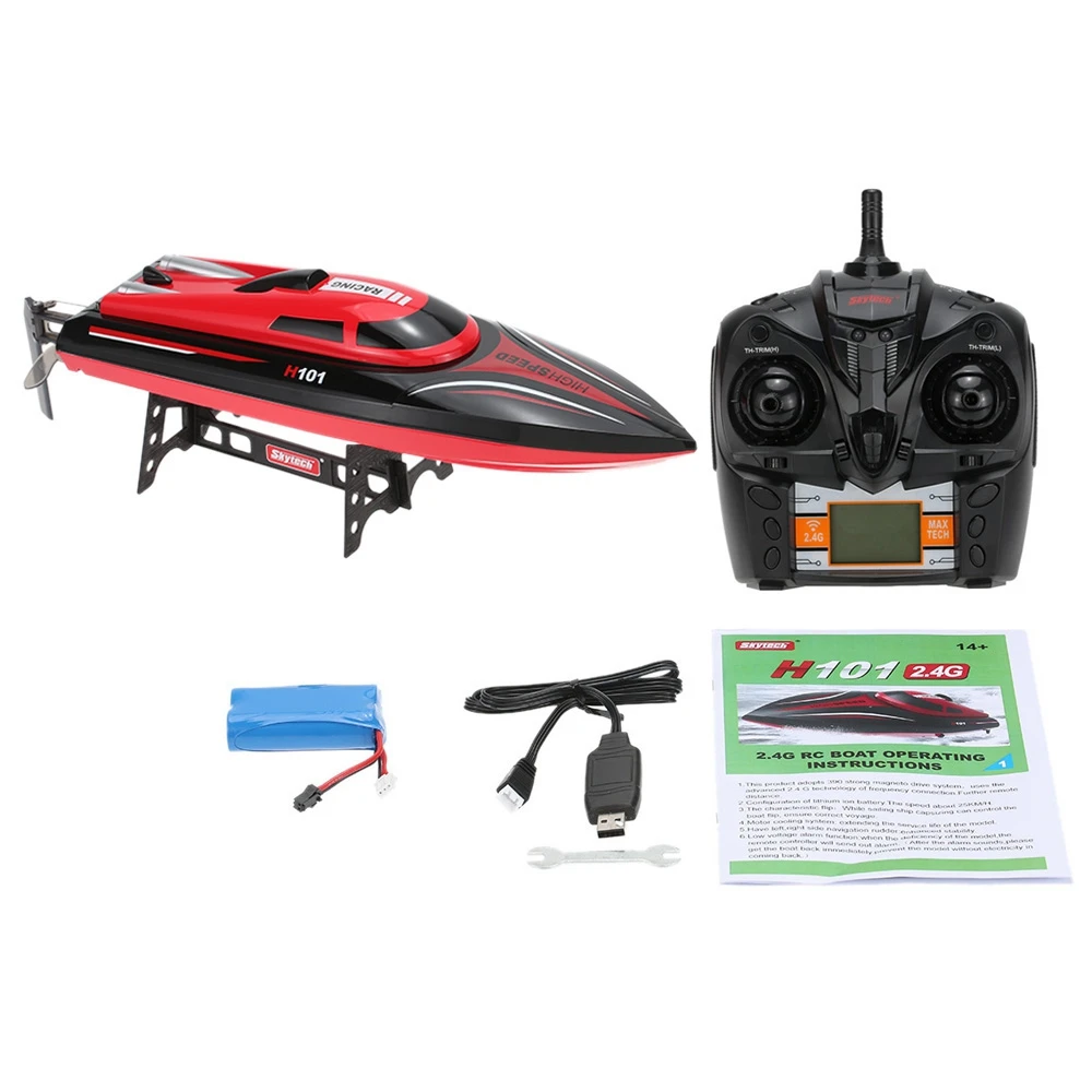 RC лодка на дистанционном управлении игрушка 30 км/ч высокоскоростная ЖК-экран