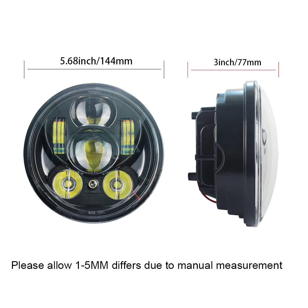 5 75 дюймовая светодиодная фара ближнего и дальнего света парковочный свет с