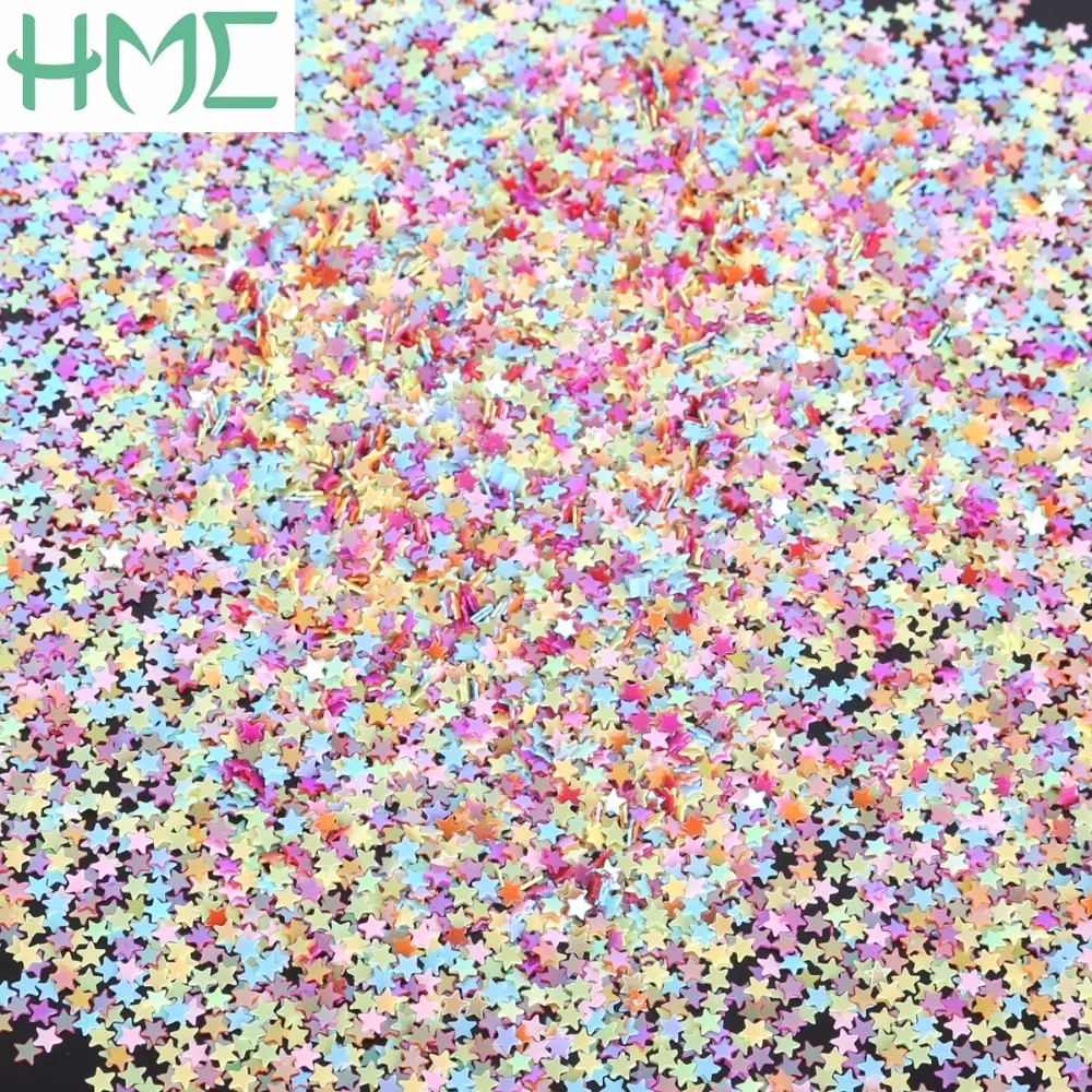 Пайетки из ПВХ в форме звезды 3 мм (13000 шт.) 5 (3200 20 г | Дом и сад