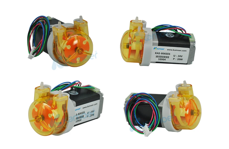 Kamoer 12 V/24 V KAS маленький Перистальтический дозирующий водяной насос с шаговым двигателем, силиконовая/BPT трубка