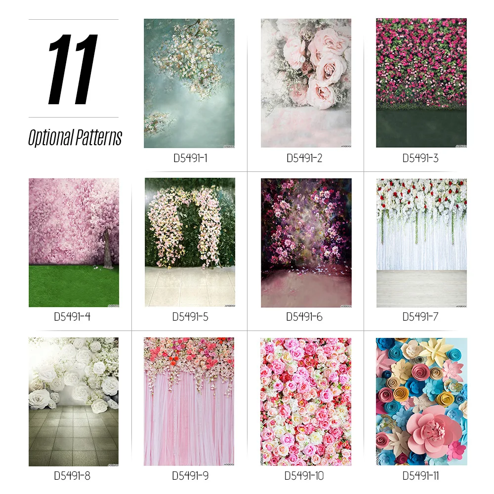 Andoer 1.5 * 2.1m/5 7ft Flower Wall Photography Background for Studio Photo Backdrops Home Decorate Wedding | Электроника