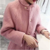 winter wool coat for women warm with belt woolen jacket cashmere coats european fashion outerwear