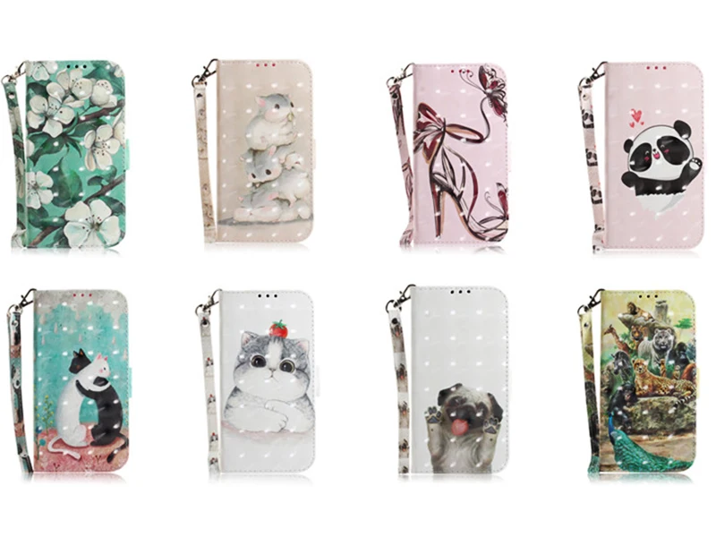 Кожаный флип-чехол для Fundas Xiaomi Redmi 7A, чехол для Redmi 7A, чехол для coque Xiaomi Redmi 7, чехол, 3D панда, кошелек, подставка, чехол для телефона