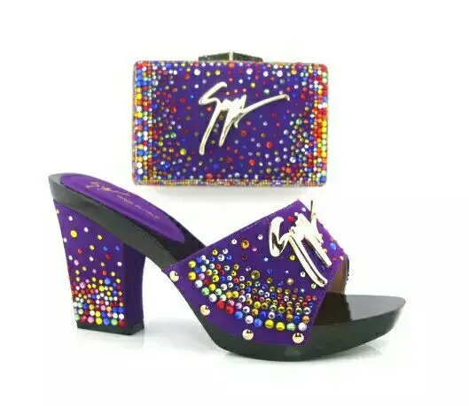 Верхний африканский обувь и соответствующие сумки с стразы италия дамы для ну