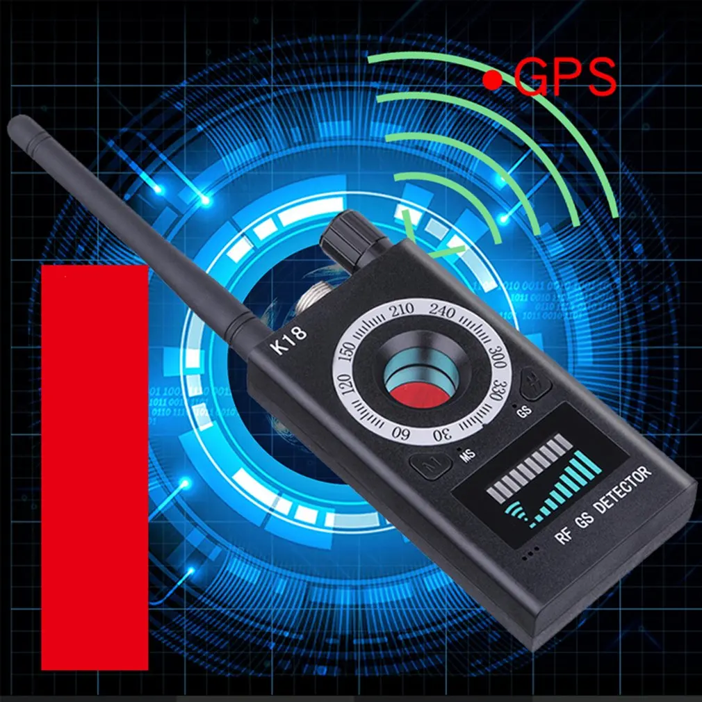 Анти-шпионская камера детектор GSM аудио ошибка искатель gps сигнал объектив RF трекер Обнаружение беспроводной продукции 1 МГц-6,5 ГГц K18 Многофункциональный