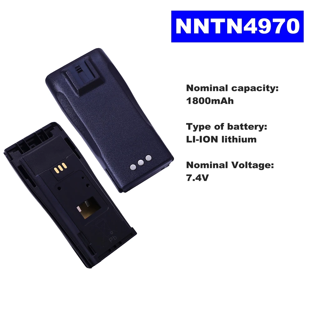 7.4V 1800mAh LI-ION Radio Battery NNTN4970 For Motorola Walkie Talkie CP140/040/380 EP150/450 DP1400/3688 GP3688Two Way Radio