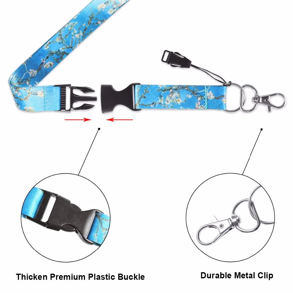 Синий автомобильный брелок для ключей ремешок перед полетом цветочный