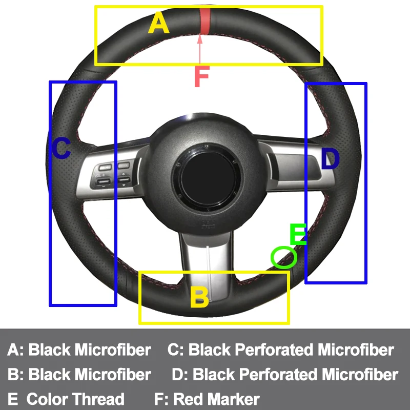 HuiER ручного шитья чехол рулевого колеса автомобиля для Mazda MX-5 Miata 2009-2012 2013 RX-8 2008-2013 CX-7 CX7 2007 2008 2009